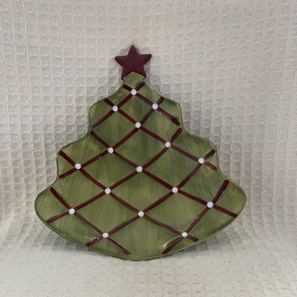 2003 Pottery Barn Season’s Greetings Candy Dish
